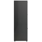 NNEVL Book Cabinet High Gloss Grey 90x30x90 cm Engineered Wood