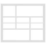 NNEVL Wall Shelf White 90x16x78 cm Chipboard