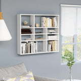 NNEVL Wall Shelf White 90x16x78 cm Chipboard