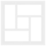 NNEVL Wall Shelf White 45.1x16x45.1 cm Chipboard