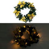 NNEVL Christmas Wreath with LED Lights Green 60 cm PVC