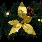 NNEVL Christmas Wreath with LED Lights Green 60 cm PVC