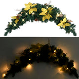 NNEVL Christmas Arch with LED Lights Green 90 cm PVC