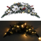 NNEVL Christmas Arch with LED Lights Green 90 cm PVC