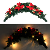 NNEVL Christmas Arch with LED Lights Green 90 cm PVC
