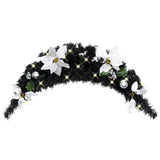NNEVL Christmas Arch with LED Lights Black 90 cm PVC