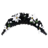 NNEVL Christmas Arch with LED Lights Black 90 cm PVC