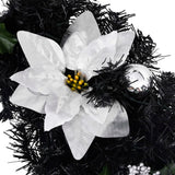 NNEVL Christmas Arch with LED Lights Black 90 cm PVC