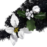 NNEVL Christmas Arch with LED Lights Black 90 cm PVC