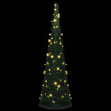 NNEVL Pop-up String Artificial Christmas Tree with LED Green 150 cm
