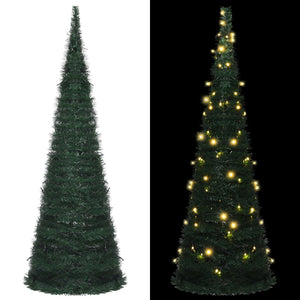 NNEVL Pop-up String Artificial Christmas Tree with LED Green 180 cm