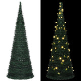 NNEVL Pop-up String Artificial Christmas Tree with LED Green 180 cm
