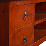 NNEVL TV Cabinet Classical Brown 100x40x45 cm Solid Mahogany Wood