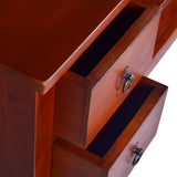 NNEVL TV Cabinet Classical Brown 100x40x45 cm Solid Mahogany Wood