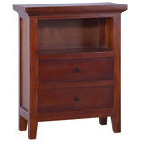 NNEVL Side Cabinet Classical Brown 60x30x75 cm Solid Mahogany Wood