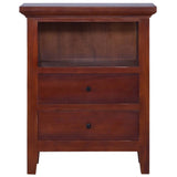 NNEVL Side Cabinet Classical Brown 60x30x75 cm Solid Mahogany Wood