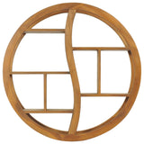 NNEVL Yin Yang Wall Shelf 80x17.5x80 cm Solid Wood Teak