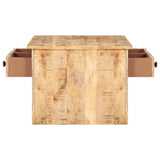 NNEVL Coffee Table 88x50x38 cm Rough Mango Wood