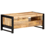 NNEVL Coffee Table 100x50x40 cm Rough Mango Wood