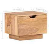 NNEVL Bedside Cabinet 40x30x30 cm Solid Sheesham Wood
