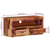 NNEVL TV Cabinet 88x30x40 cm Solid Sheesham Wood