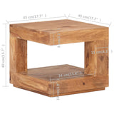 NNEVL Coffee Table 45x45x40 cm Solid Wood Acacia