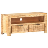 NNEVL TV Cabinet 90x30x40 cm Solid Rough Mango Wood
