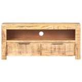 NNEVL TV Cabinet 90x30x40 cm Solid Rough Mango Wood