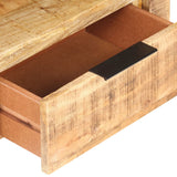 NNEVL TV Cabinet 90x30x40 cm Solid Rough Mango Wood