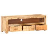 NNEVL TV Cabinet 119x30x41 cm Rough Mango Wood