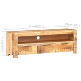 NNEVL TV Cabinet 119x30x41 cm Rough Mango Wood