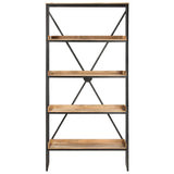NNEVL 5-Tier Bookshelf 90x39x180 cm Solid Mango Wood