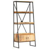 NNEVL 4-Tier Bookshelf 80x39x180 cm Solid Mango Wood