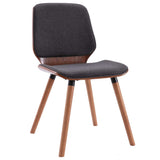 NNEVL Dining Chairs 4 pcs Grey Fabric