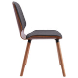 NNEVL Dining Chairs 4 pcs Grey Fabric