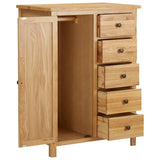 NNEVL Wardrobe 76x52x105 cm Solid Oak Wood
