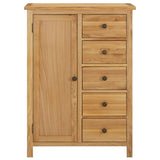 NNEVL Wardrobe 76x52x105 cm Solid Oak Wood