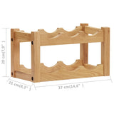 NNEVL Wine Rack for 6 Bottles 37x21x21 cm Solid Oak Wood