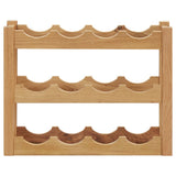 NNEVL Wine Rack for 12 Bottles 47x21x36 cm Solid Oak Wood