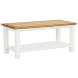 NNEVL Coffee Table 90x45x40 cm Solid Oak Wood