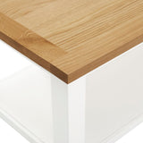 NNEVL Coffee Table 90x45x40 cm Solid Oak Wood