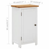 NNEVL Cupboard 45x32x85 cm Solid Oak Wood