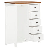 NNEVL Wardrobe 76x52x105 cm Solid Oak Wood