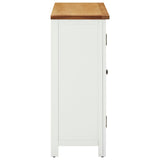 NNEVL Wine Cabinet 80x32x80 cm Solid Oak Wood
