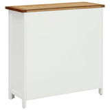 NNEVL Wine Cabinet 80x32x80 cm Solid Oak Wood