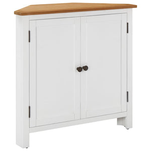 NNEVL Corner Cabinet 80x33.5x78 cm Solid Oak Wood