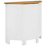 NNEVL Corner Cabinet 80x33.5x78 cm Solid Oak Wood