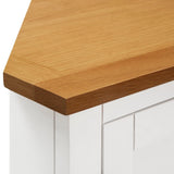 NNEVL Corner Cabinet 80x33.5x78 cm Solid Oak Wood