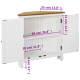 NNEVL Corner Cabinet 80x33.5x78 cm Solid Oak Wood