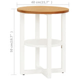 NNEVL Lamp Table 40x50 cm Solid Oak Wood